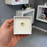 Anello cuore bordino zirconato