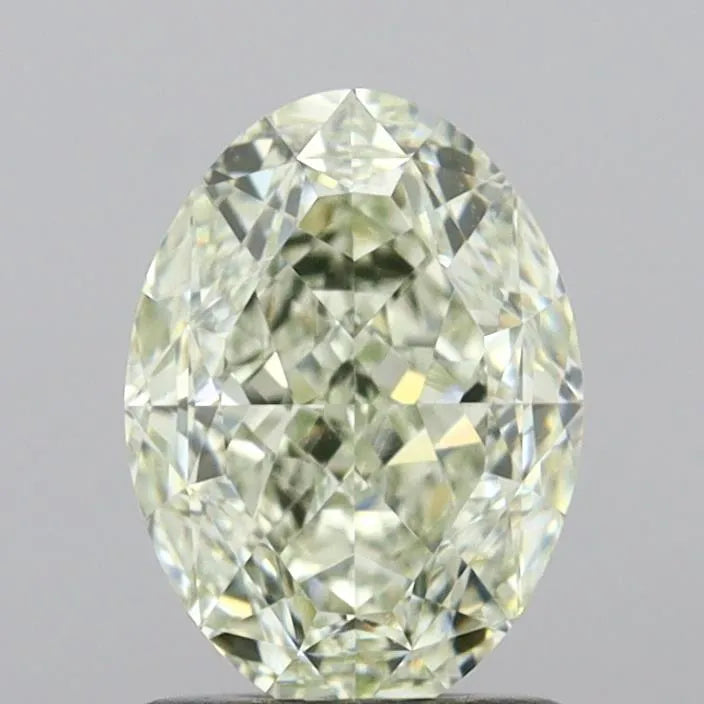 1.72ct Oval Natural Diamond (Colour Fancy Light Yellow Green, Clarity VS1, GIA Certified)